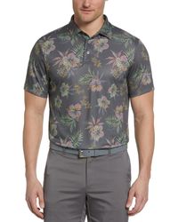 PGA TOUR - Hibiscus Floral Graphic Polo Shirt - Lyst