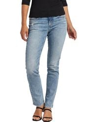 Silver Jeans Co. - Elyse Mid Rise Straight Leg Jeans - Lyst
