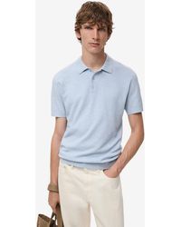 Mango - Structured Knitted Slim-fit Polo Shirt - Lyst