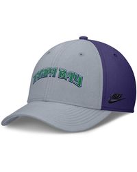 Nike - Gray/purple Tampa Bay Rays Rise Swoosh Performance Flex Hat - Lyst