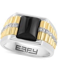 Effy - Effy Onyx & Diamond Accent Ring - Lyst