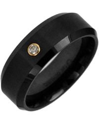 Macy's - Black Ceramic Diamond Bezel Ring - Lyst