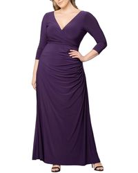 Kiyonna - Plus Size Gala Glam V Neck Evening Gown - Lyst