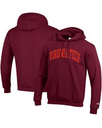 Champion - Virginia Tech Hokies Basic Arch Fleece Pullover Hoodie - Lyst