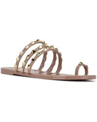 Nine West - Cartee Flat Slip On Slide Sandals - Lyst