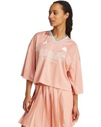 adidas - Tiro Cut 3-strippes Oversized Mesh T-shirt - Lyst