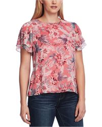 floral detail chiffon jumpsuit vince camuto