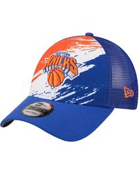 KTZ - New York Knicks Marble 9forty Trucker Snapback Hat - Lyst