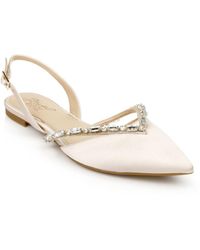 Badgley Mischka - Camden Slingback Pointed Toe Evening Flats - Lyst
