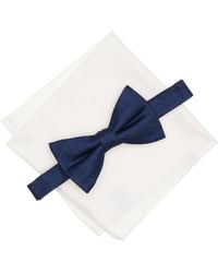 Alfani - Geo-pattern Bow Tie & Solid Pocket Square Set - Lyst