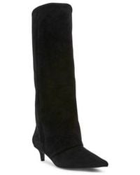 Steve Madden - Luca Slouchy Kitten Heel Dress Boots Regular Wide Calf - Lyst