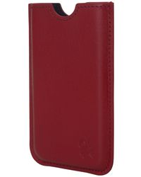 Token Leather Iphone Case - Red