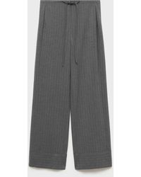 Mango - Chalk-stripe Straight Trousers - Lyst