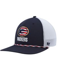 Cleveland Browns '47 Flag Fill Trucker Adjustable Hat - Navy/White