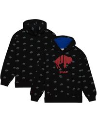 Mitchell & Ness - Buffalo Bills Allover Print Fleece Pullover Hoodie - Lyst