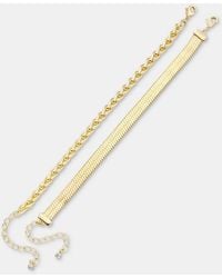 On 34th - 2-pc. Set Herringbone And Wheat Chain Flex Bracelets - Lyst