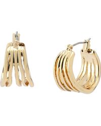 Robert Lee Morris - Sculpted Multi Row huggie Earrings - Lyst