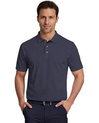 PGA TOUR - All-over Micro Jacquard Short-sleeve Golf Polo Shirt - Lyst
