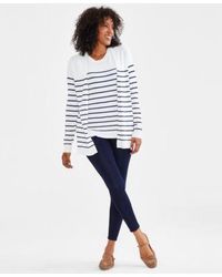 Style & Co. - Style Co Sleeveless Shell Top Striped Completer Cardigan Sweater Created For Macys - Lyst