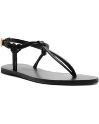 SCHUTZ SHOES - Nina Round Toe Flat Sandals - Lyst