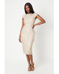Coast - Embellished Pencil Dress - Lyst