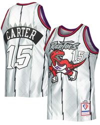 Mitchell & Ness - Vince Carter Toronto Raptors 1998-99 Hardwood Classics 75th Anniversary Swingman Jersey - Lyst