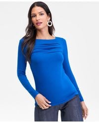 INC International Concepts - Long-sleeve Boat-neck Knit Top - Lyst