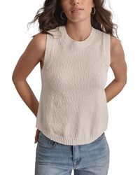 DKNY - Cotton Boucle Sleeveless Sweater - Lyst