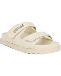 Guess - Fabulon Two Strap Fabric Slide-on Sandals - Lyst