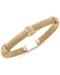 Macy's - Diamond Station Cuff Bangle Bracelet (1/3 Ct. T.w. - Lyst