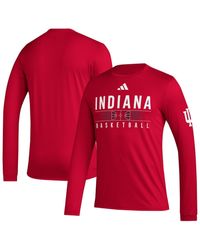 adidas - Indiana Hoosiers Practice Basketball Pregame Aeroready Long Sleeve T-shirt - Lyst