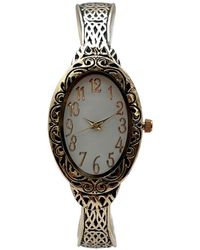 Olivia Pratt - Oval Face Elegant Textured Bangle Watch - Lyst