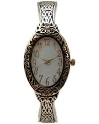 Olivia Pratt - Oval Face Elegant Textured Bangle Watch - Lyst