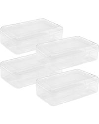 Gnuadz - 4-pack Clear Plastic Pencil Box Stackable School Supply Case - Lyst