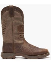 Durango - Rebel By Brown Distressed Flag Embroidery Western Boot - Lyst