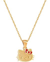 Macy's - Enamel Bow Hello Kitty 18" Pendant Necklace - Lyst