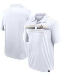 Fanatics - Branded White New Orleans Saints Victory For Us Interlock Polo - Lyst