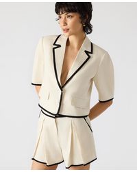 Steve Madden - Fable Tipped Short-sleeve Blazer - Lyst