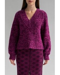 SSKEIN - V-neck Tonal Boucle Sweater - Lyst