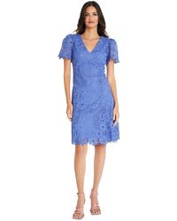 Maggy London - Lace Puff-sleeve A-line Dress - Lyst