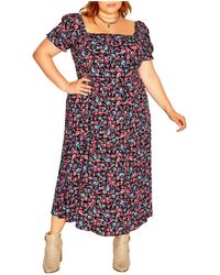 City Chic - Trendy Plus Size Tamara Short Sleeve Dress - Lyst