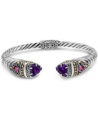 DEVATA - Amethyst And Uluwatu Cuff Bracelet - Lyst