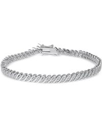 Macy's - Diamond Triple Row "s" Link Bracelet (1 Ct. T.w. - Lyst