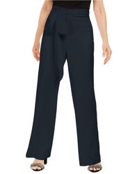 Adrianna Papell Belted Wide-leg Pants - Blue