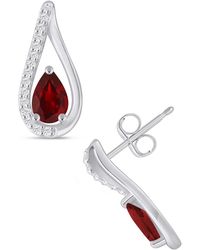 Macy's - Gemstone And Diamond Earrings (1/6 Ct. T.w. - Lyst