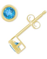 Macy's - Gemstone Round Stud Earrings - Lyst