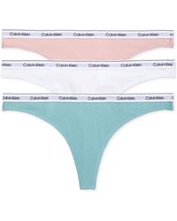 Calvin Klein - Modern Logo 3-pack Thong Underwear Qd5209 - Lyst