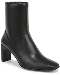 Naturalizer - Nona-bootie Faux Leather Square Toe Block Heel Booties - Lyst