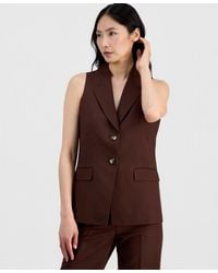 Anne Klein - Petite Notch Collar Vest Jacket - Lyst