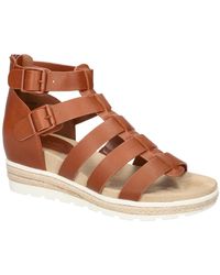 Easy Street - Simone Zip Wedge Sandals - Lyst